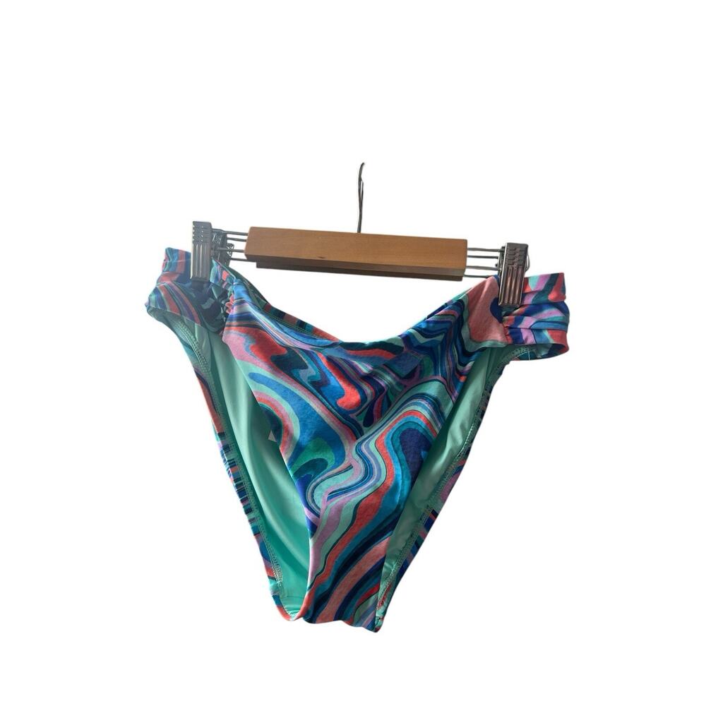 La Blanca Women’s 12 Multicolor Crystal Cove Side Shirred Hipster Bikini Swim - Picture 2 of 6